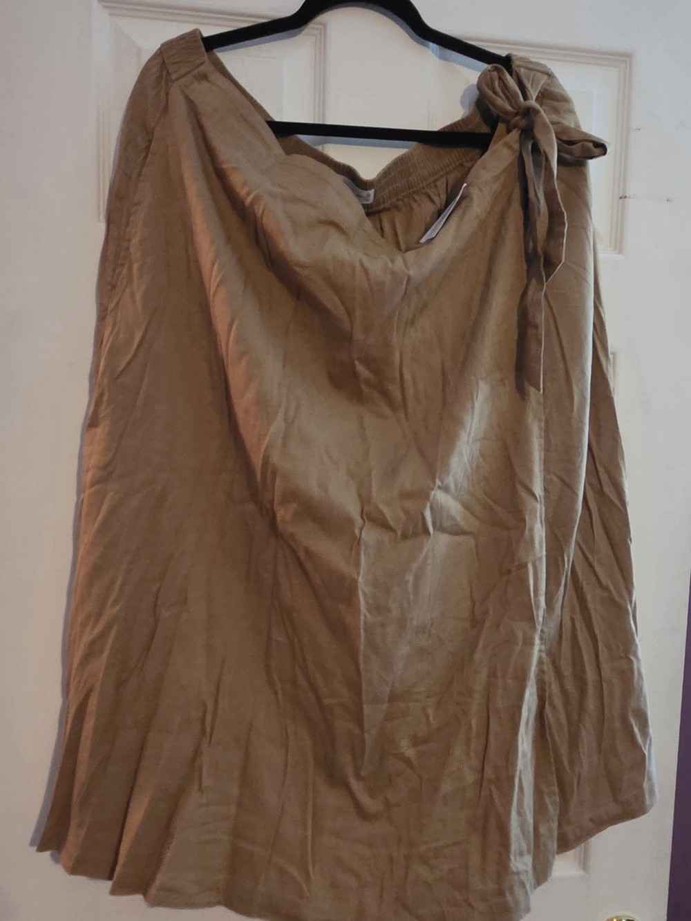 croft & barrow Tan A-Line Skirt with Side Bow